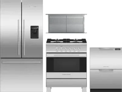 4 Piece Package Includes Refrigerator, Range, Hood And Dishwasher